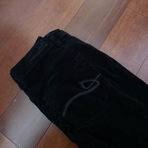 Black corduroy flare pants